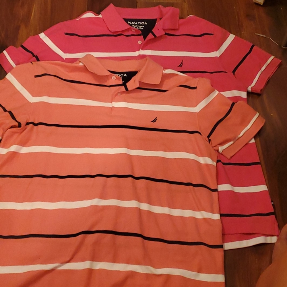 Bundle of 2 Nautica Performance Deck Shirts Size L